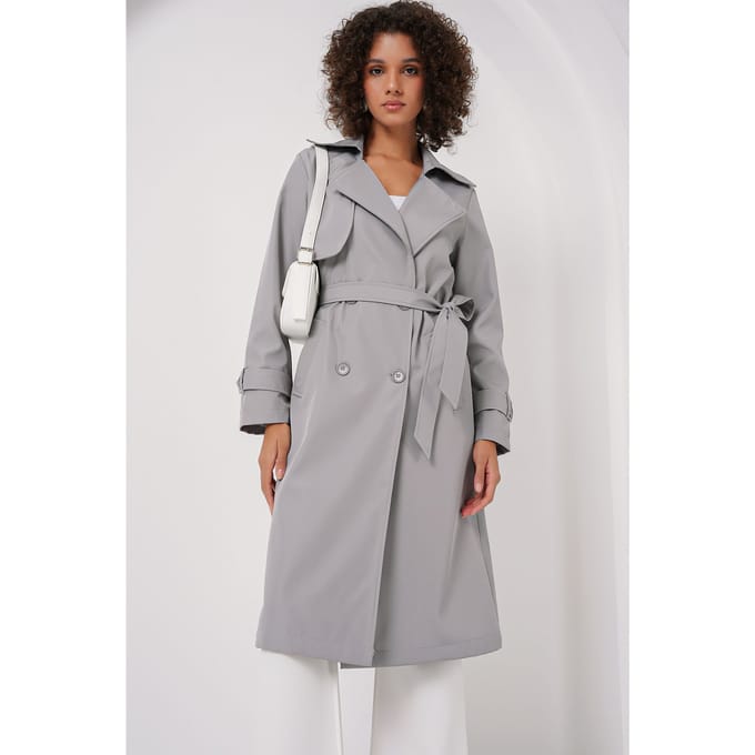 Dubbelzijdige Lange Trenchcoat