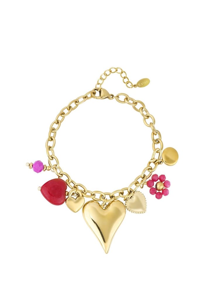 Bedelarmband charm & chill fuchsia