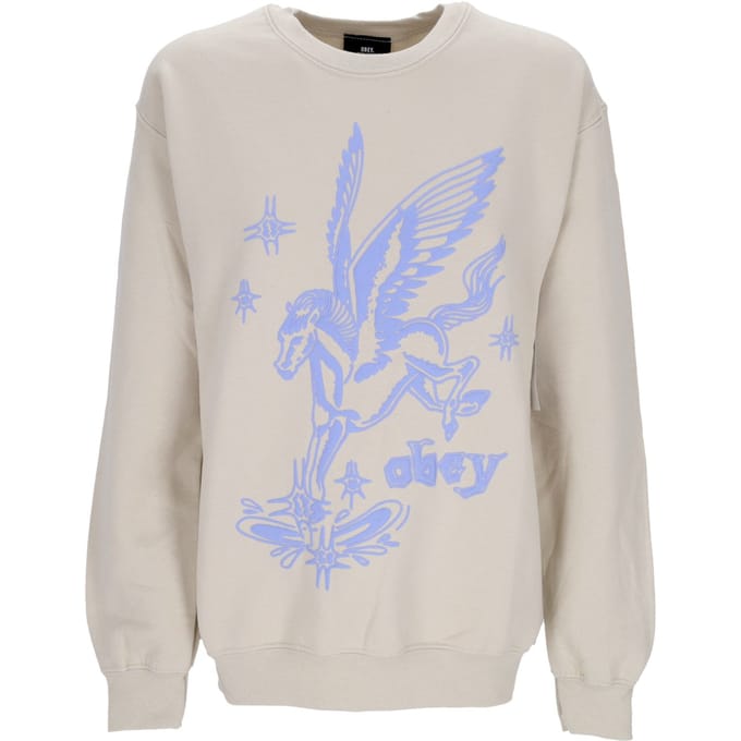 Pegasus Old School Crew Sand damessweater met ronde hals