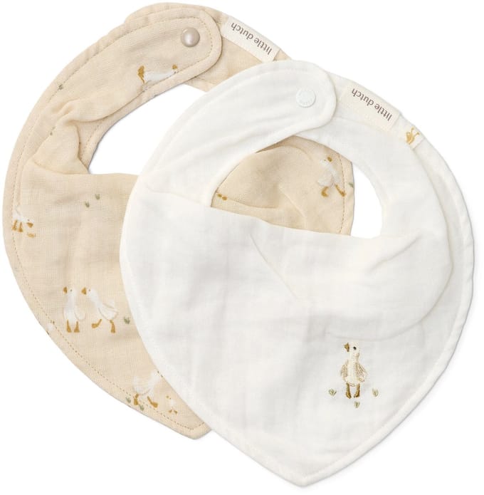 2-pack bandana slab - Wit - Newborn Naturals - Little Goose
