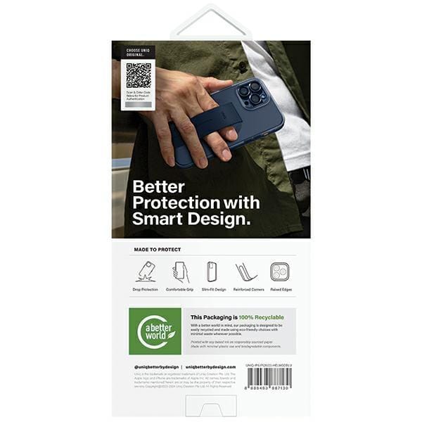 UNIQ Heldro Mag Serie - iPhone 15 Pro Hoesje - MagClick - Niebieski