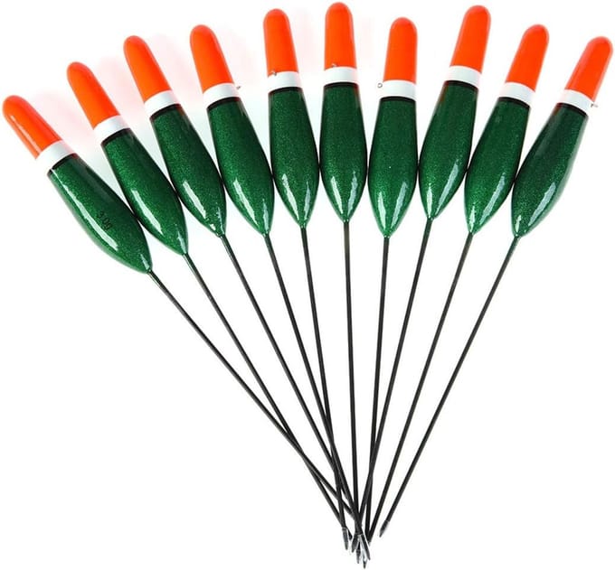 Houten Visdobbers - Dobbers Set - Vissen - Druppelvorm - 10 Stuks - Groen