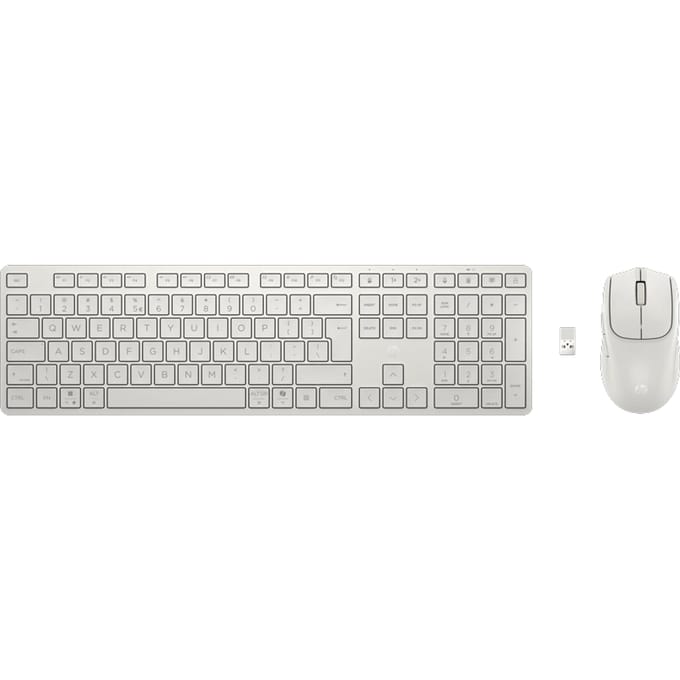 HP 490C multi-device dual-mode stille muis en toetsenbord combinatie- Bluetooth & 2.4GHz -Qwerty- Iso- Wit