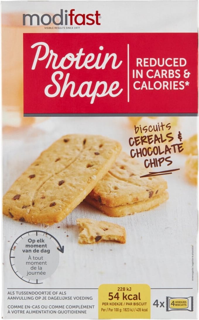 Modifast Protein Shape Koekjes Graan-Chocolade - 6 x 4 x 50 gr - Voordeelverpakking