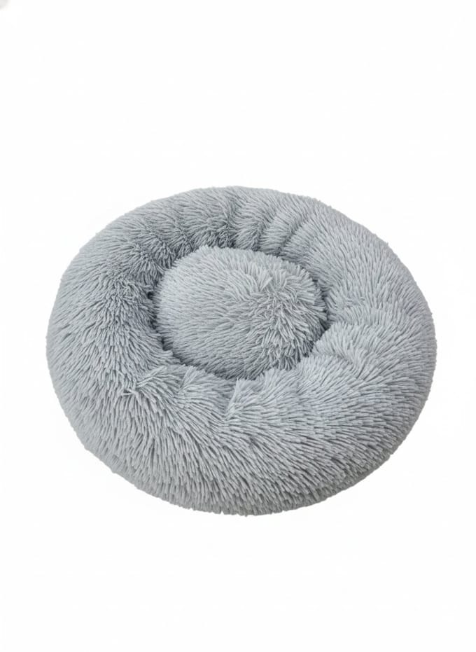 Hondenmand - hondenbed - donut hondenmand - 80cm - grijs