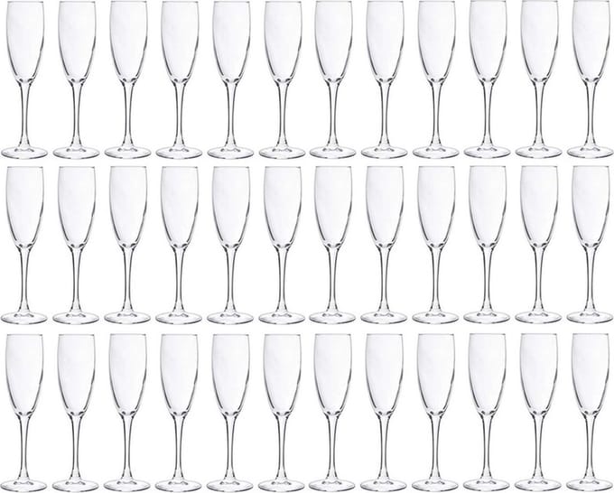 Cosy & Trendy Champagneglazen - 36x stuks - glas - 190 ml - Flutes
