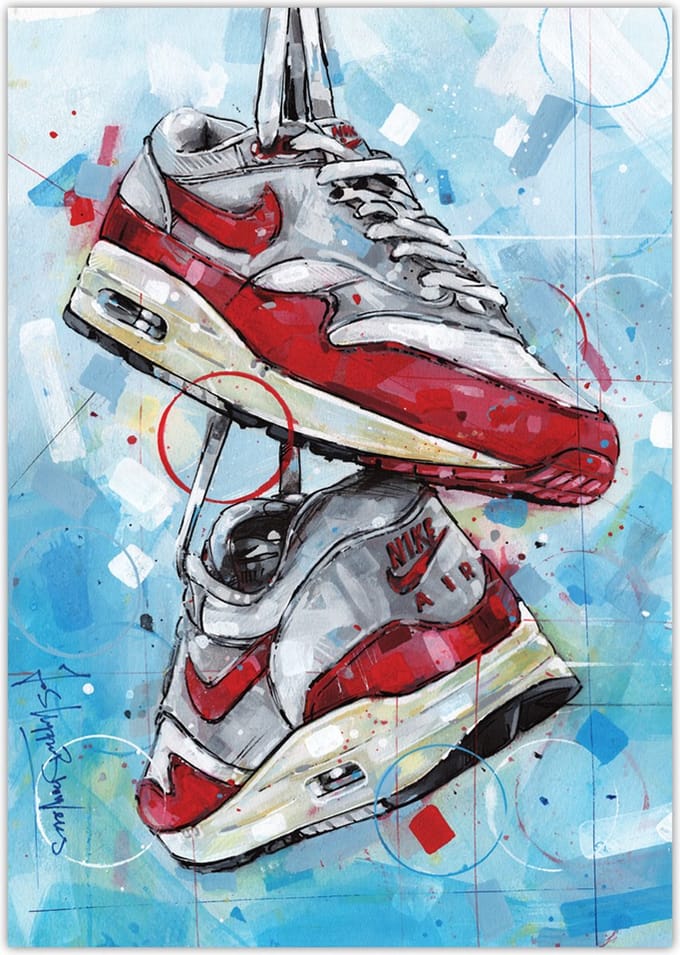 Sneaker poster OG red 29,7x42 cm (A3)