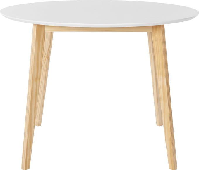 Notio Living-Cody-Eettafel Rond - 4-zits - Wit/Natuur
