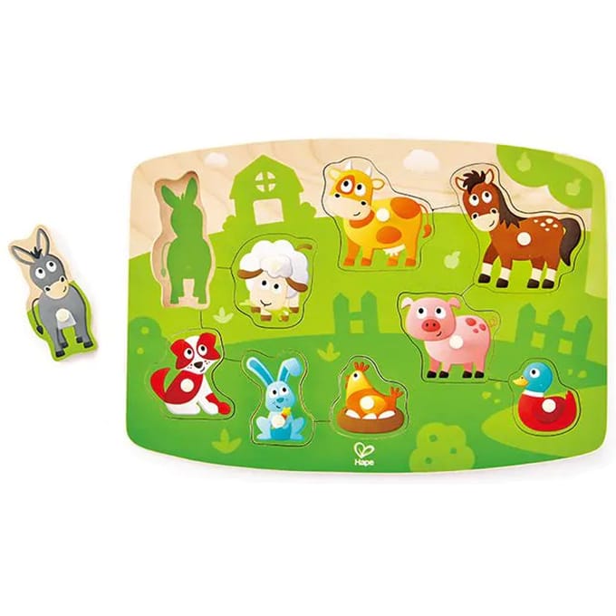 Hape knoppuzzel boerderijdieren 2 jr+