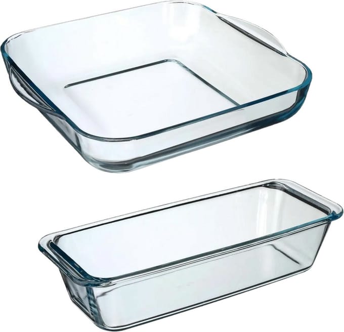 Secret de Gourmet ovenschalen set 2 formaten - Glas - 29 x 29 cm en 31 x 12 cm