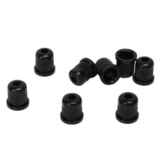 8 STUKS Gitaar Snaar Ferrule Legering Compacte Bas Door Body Gesp voor Vervanging Zwart zwart