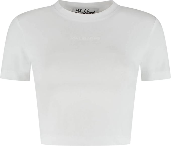 Malelions cropped top in de kleur wit.