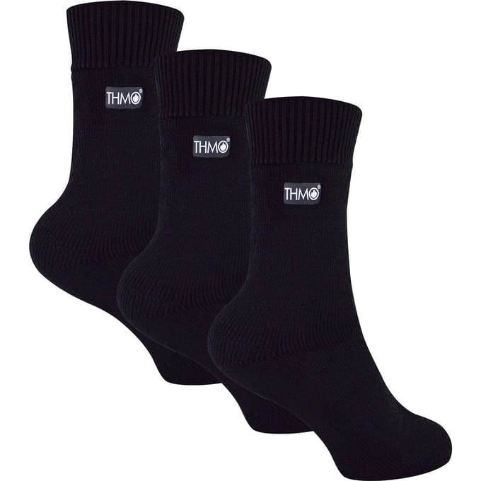 THMO - 3 paar thermo kindersokken - Zwart