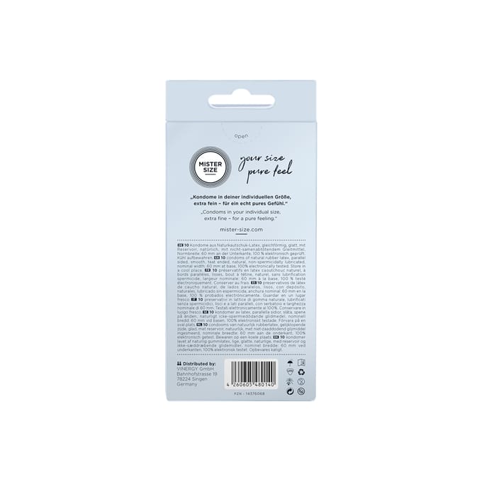 MISTER SIZE 60 Ultra Dunne XL condooms 10 pack (verkrijgbaar in 7 maten)