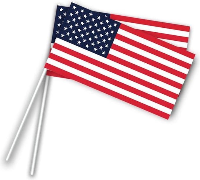 Zwaaivlaggetjes - Amerika - 50st.