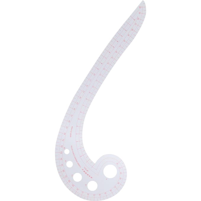 Règle à virgule Règle de gradation multifonctionnelle Outil de coupe à 6 mots Règle courbée pour la confection de vêtements white