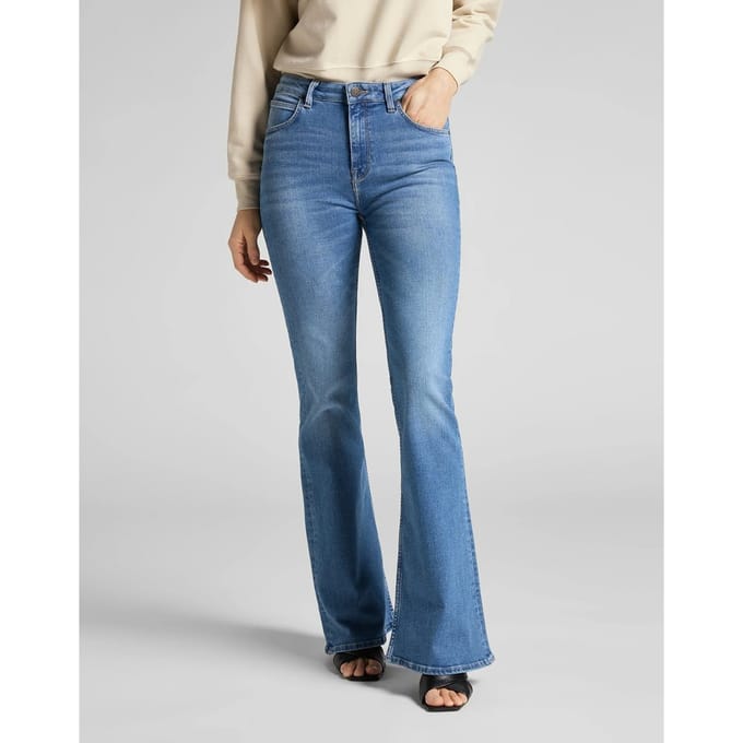 LEE Breese Jaded Dames  Flared Jeans - Maat 32_33