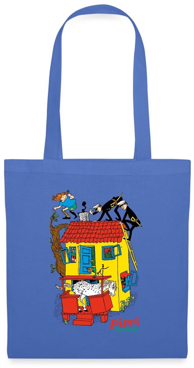 Pippi Langkous Villa Kakelbont Tas Van Stof Schoudertas