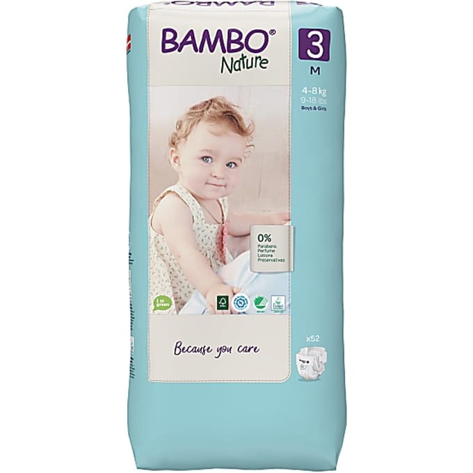 Bambo Nature Babyluier midi 3 4-8kg (52 stuks)