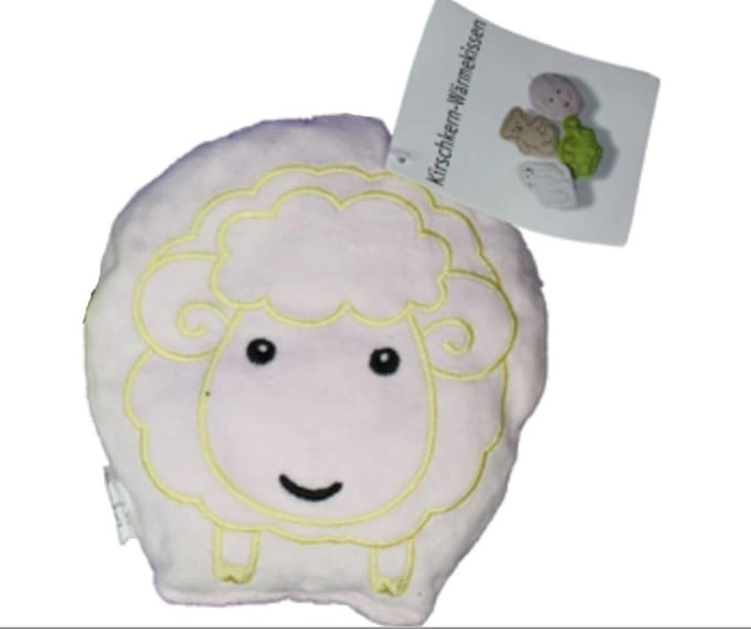 NTB - Kersenpitkussen - Warmtekussen - Dierfiguur - Schaap - afmeting 16 x 16 cm.