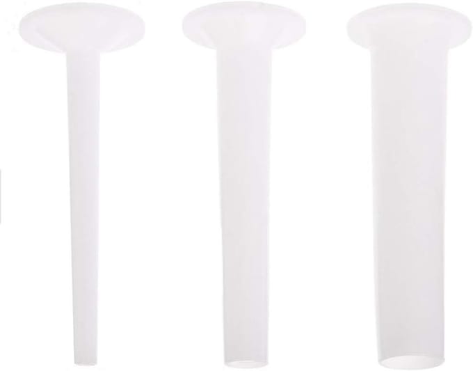 Vulbuizen Worstmaker - Vleesvuller Accessoires - Zelf Worst Maken - Set van 3 - 16cm Lengte - Wit