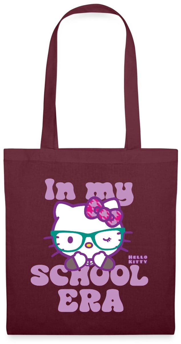 Hello Kitty Met Bril In My School Era Tas Van Stof Schoudertas