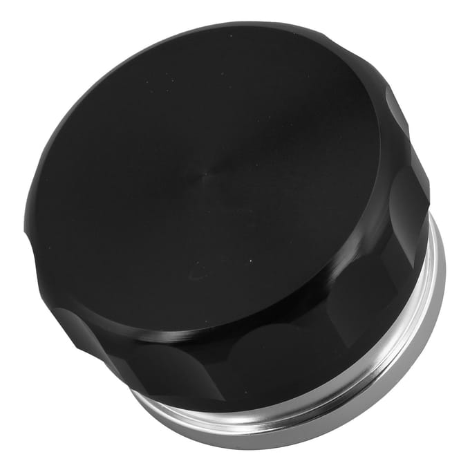 Ensemble Bouchon de Remplissage Réservoir Carburant Eau Aluminium Accessoire Universel pour Modification Voiture Noir noir