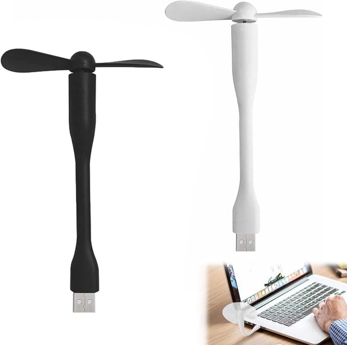 Mini USB Ventilator 90mm - Flexibele Hals - Afneembaar - Ideaal voor USB Apparaten - ShopVlot