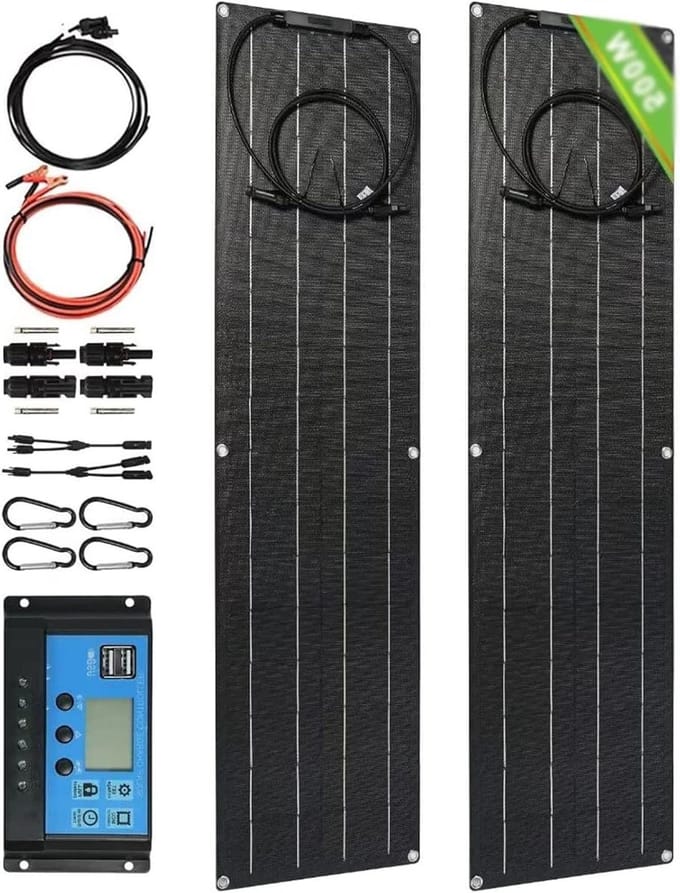 Zonnepaneel Set - Flexibele Panel - Energie Opwekken - Ultradun Ontwerp - 500 Watt - Zwart
