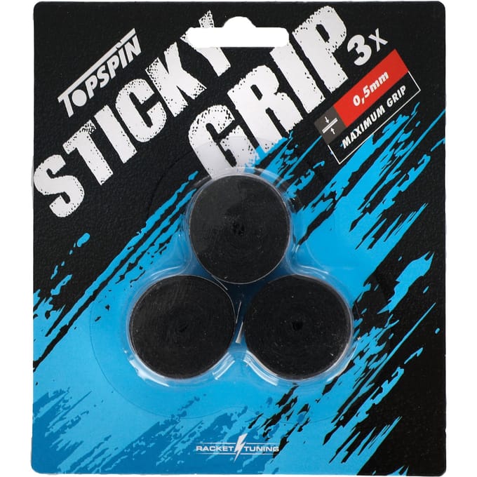 Topspin Sticky Grip Verpakking 3 Stuks-Zwart