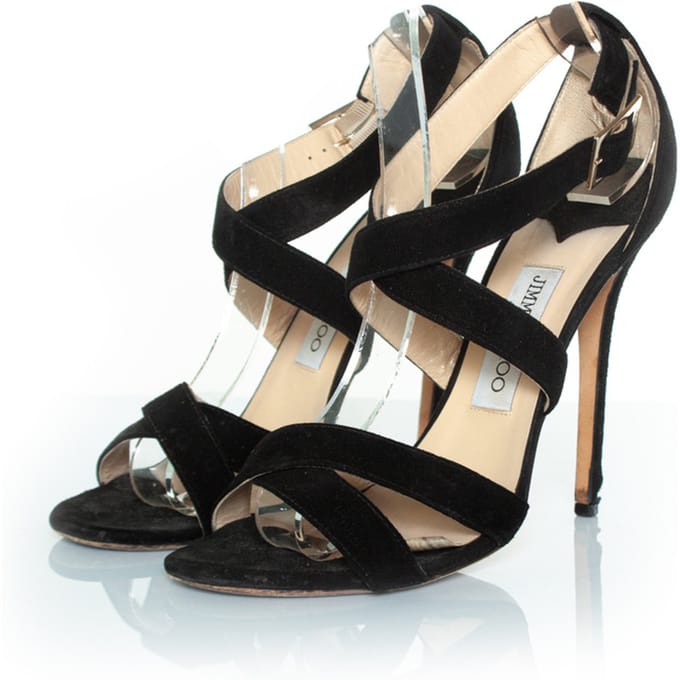 Jimmy Choo suède sandalen met bandjes