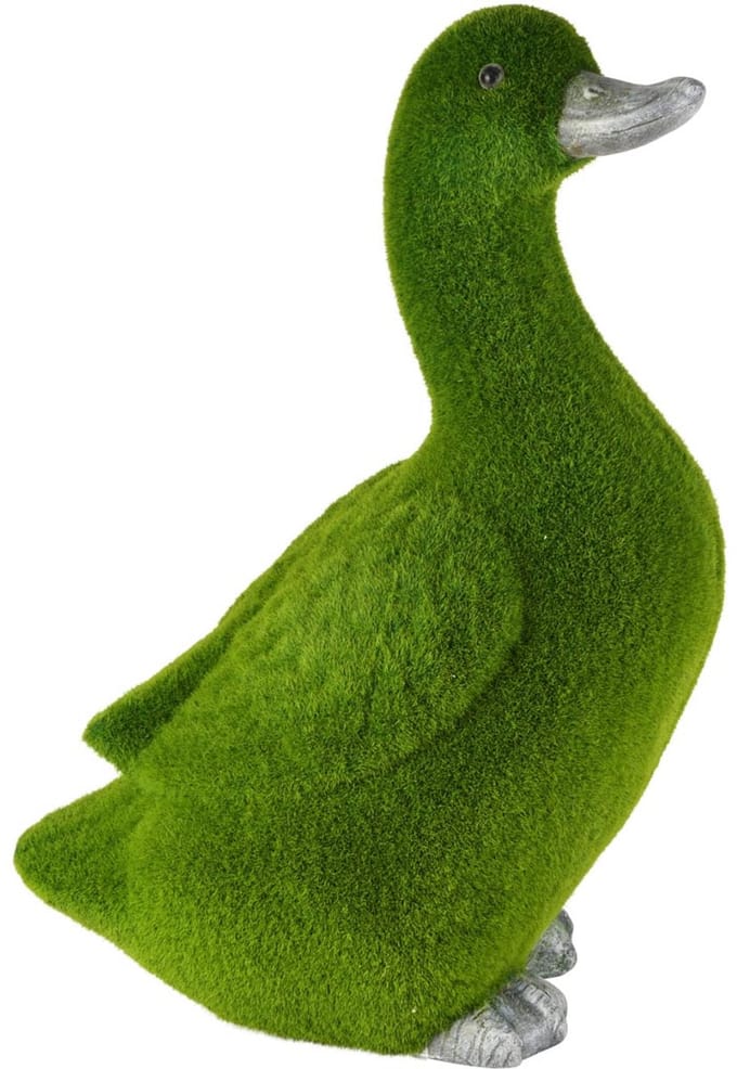 Dekoratief | Deco eend, groen/grijs, magnesium, 30x21x45cm | A260091