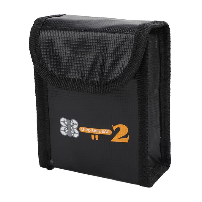 Accu Explosiebestendige Tas Brandvertragend Hittebestendig Anti-straling Klittenband black