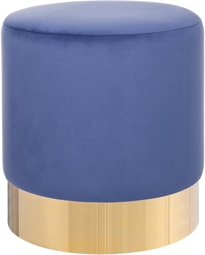 SOPHIA - Poef - Marineblauw - 39 cm - Fluweel