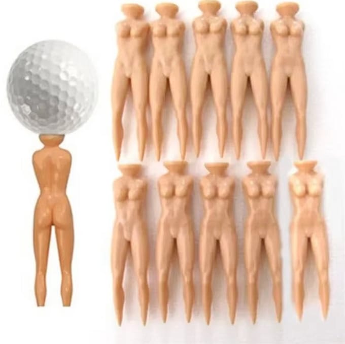 10 Stuks Grappige Golf Tee -Gift -Sexy Naakte Dame Vrouw Oefenpop Plastic Golfuitrusting Accessoires