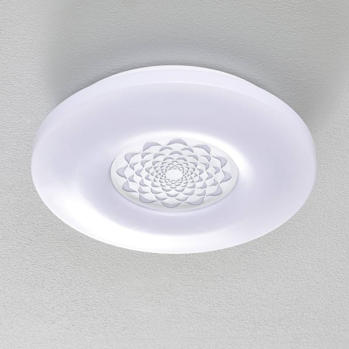 EGLO Connect Capasso-C - Wand/Plafondlamp - Wit en gekleurd licht - Ø340 - Wit/Chroom