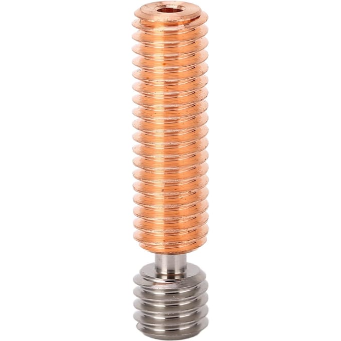 Bimetaal Keel Nozzle Hittebestendig Ti Legering Koper Draad Upgrade Hotend Heatbreak voor 3D beige