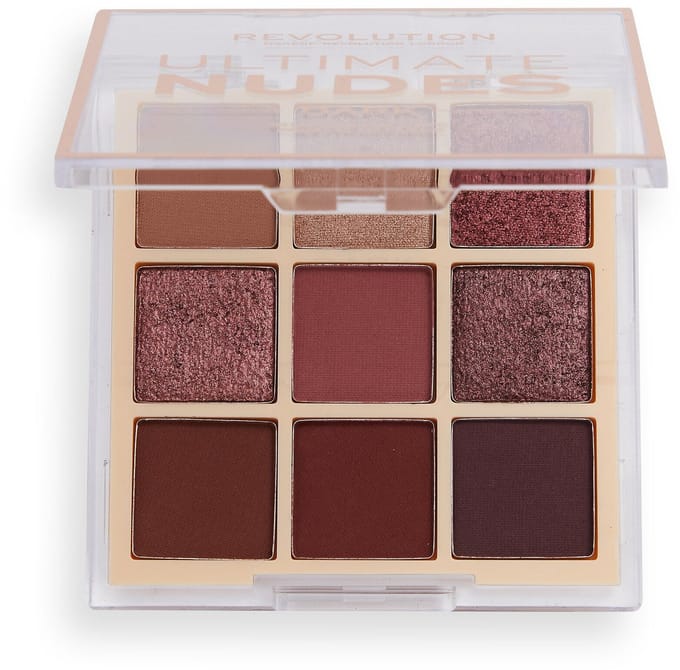 Makeup Revolution Ultimate Nudes Eyeshadow Palette, Dark, 9 Shades, 8.1 g