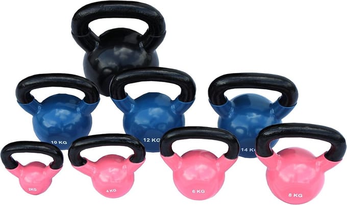 Vinyl Kettlebell Gewichten voor Krachttraining 2-24 kg