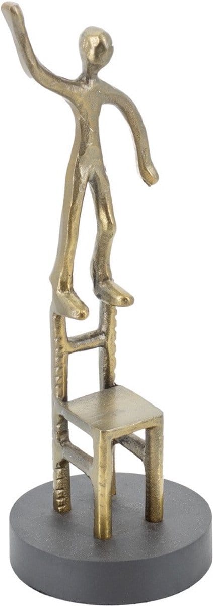 Beeld stoel goud