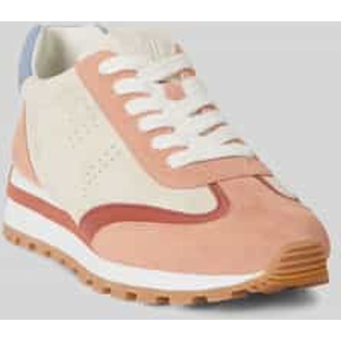 Sneakers van echt leer met reliëflogo