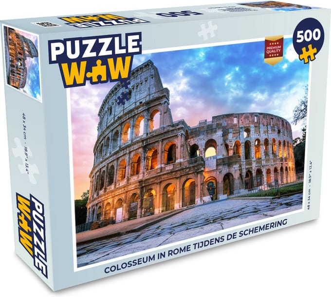 Puzzel Colosseum in Rome tijdens de schemering - Legpuzzel - Puzzel 500 stukjes