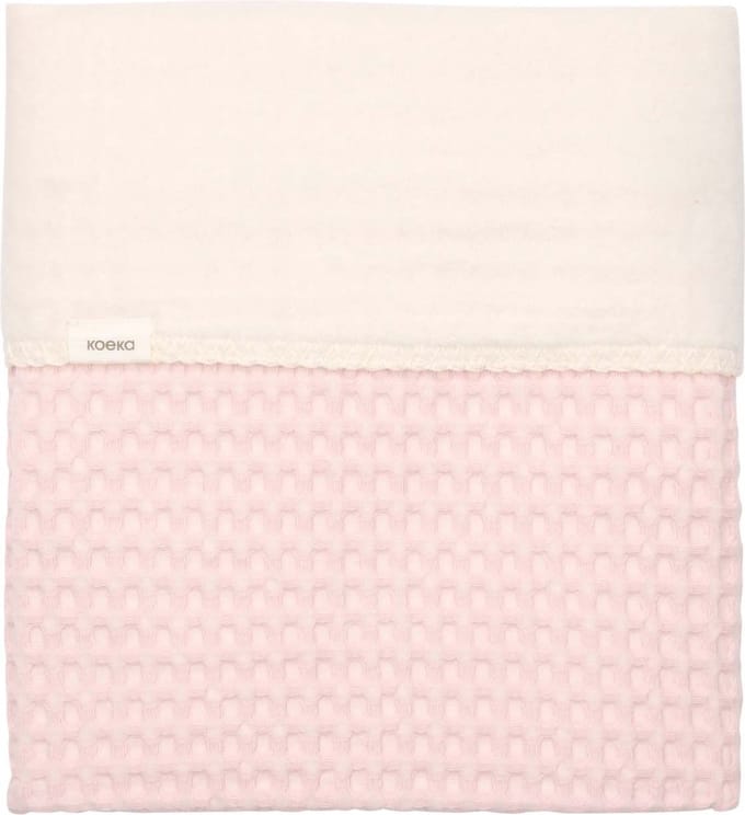 Koeka ledikantdeken cotton fleece wafel Amsterdam cotton candy 100x150