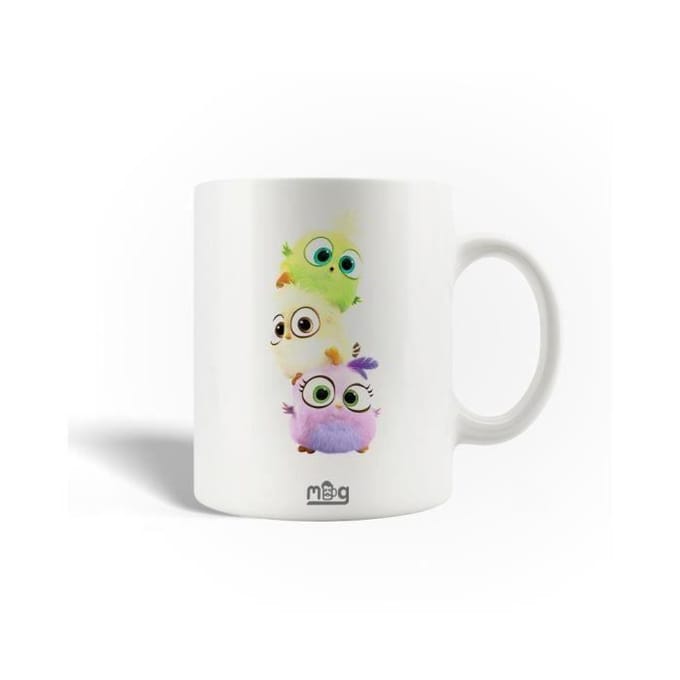 Mug en Céramique - MANIACASE - Angry Birds - Vert Jaune Violette - 30cl - Compatible Lave-Vaisselle