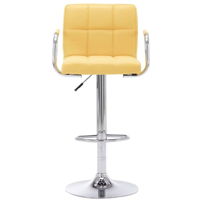 vidaXL - Barstoelen - 2 - st - stof - geel