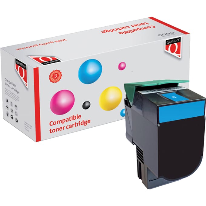 Tonercartridge Quantore alternatief tbv Lexmark C540H1CG blauw