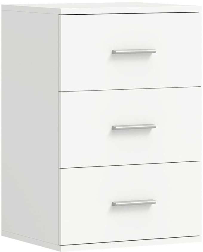 Clruro Nachtkastje - 40 × 35 × 60 cm - met Laden - MDF - Wit