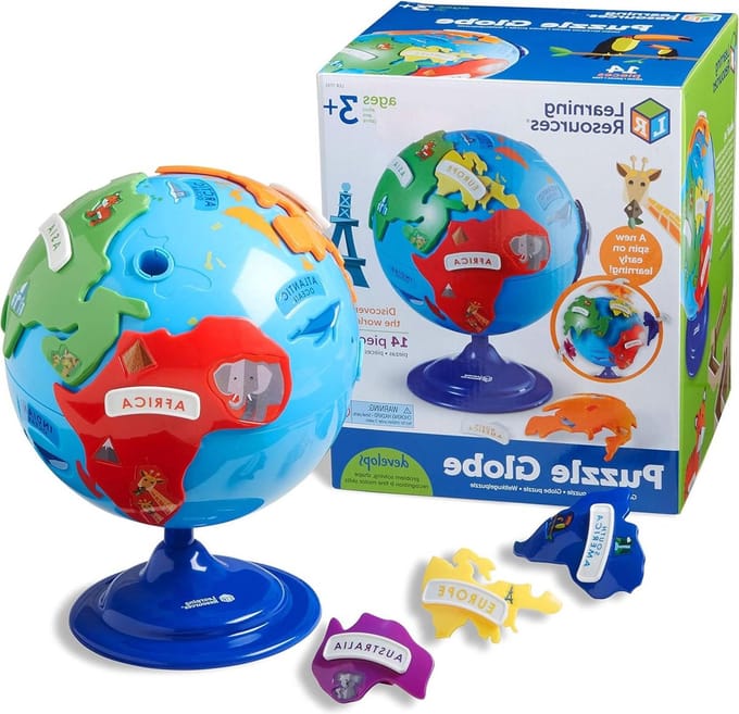14-Stuk Set Globe Puzzel - Educatief Speelgoed voor Kinderen