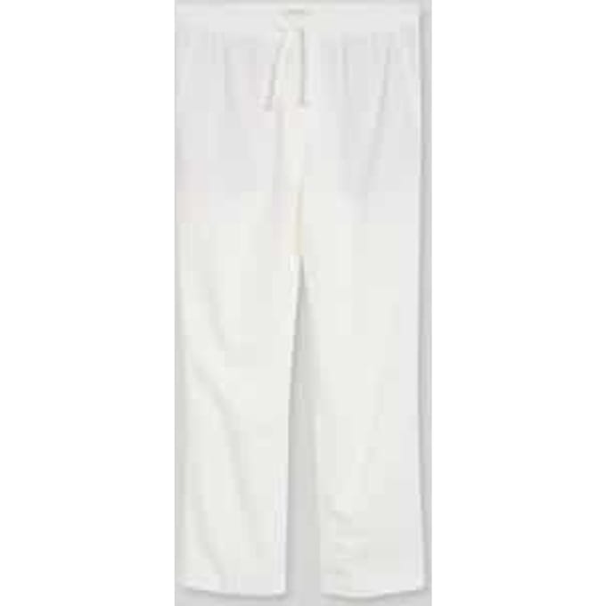 regular fit broek van mix van viscose en linnen