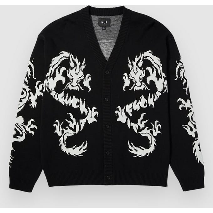 HUF Twin Dragon Vest zwart